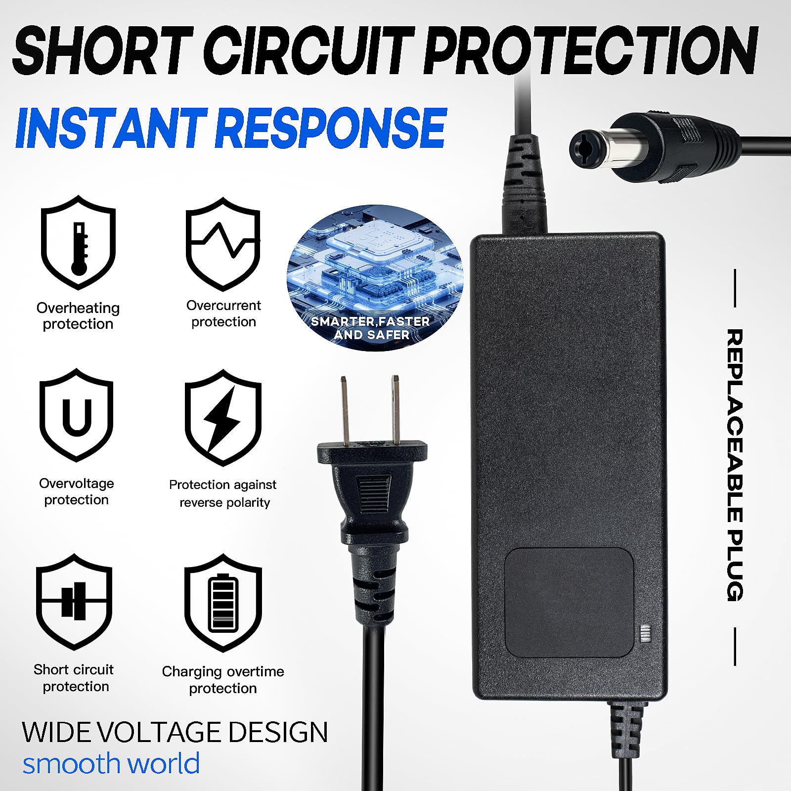 Amazon.com: YZPOWER 29.4V 5Amp Lithium Battery Charger 3 Pin XLR